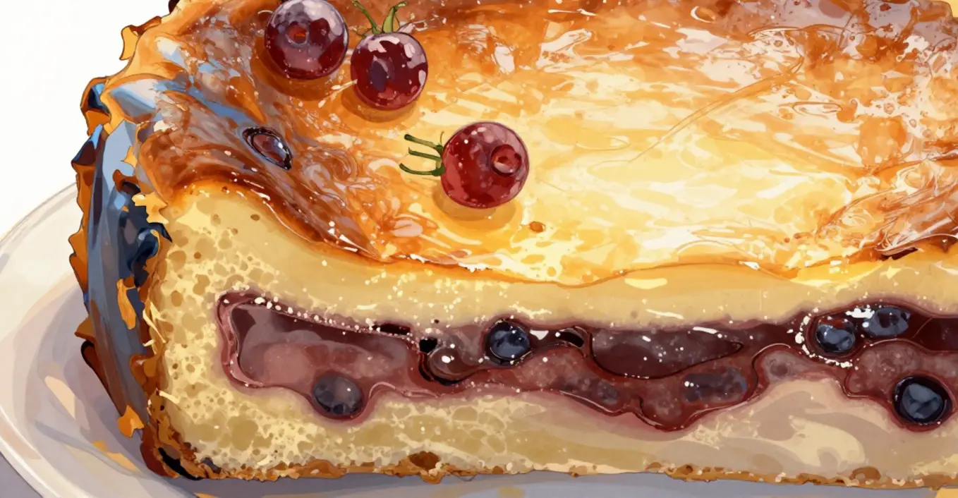 gâteau basque confiture cerises