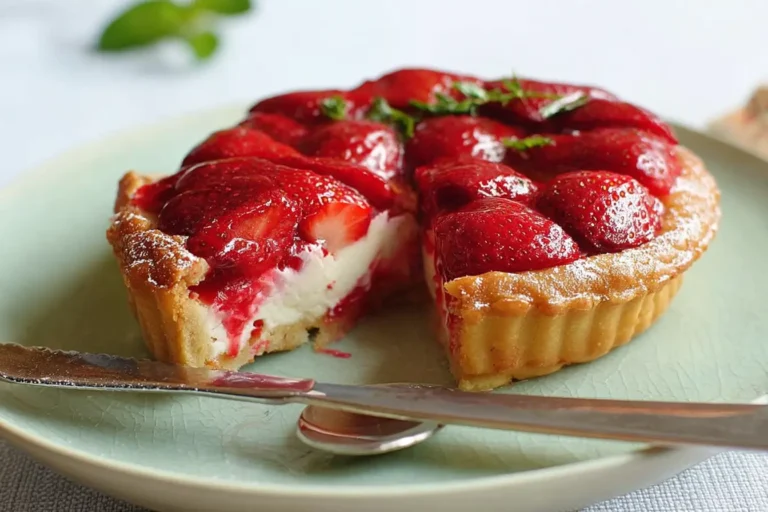 gâteau basque fraises