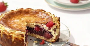gâteau basque fraises
