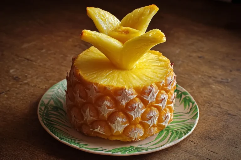 gâteau cœur à l'ananas
