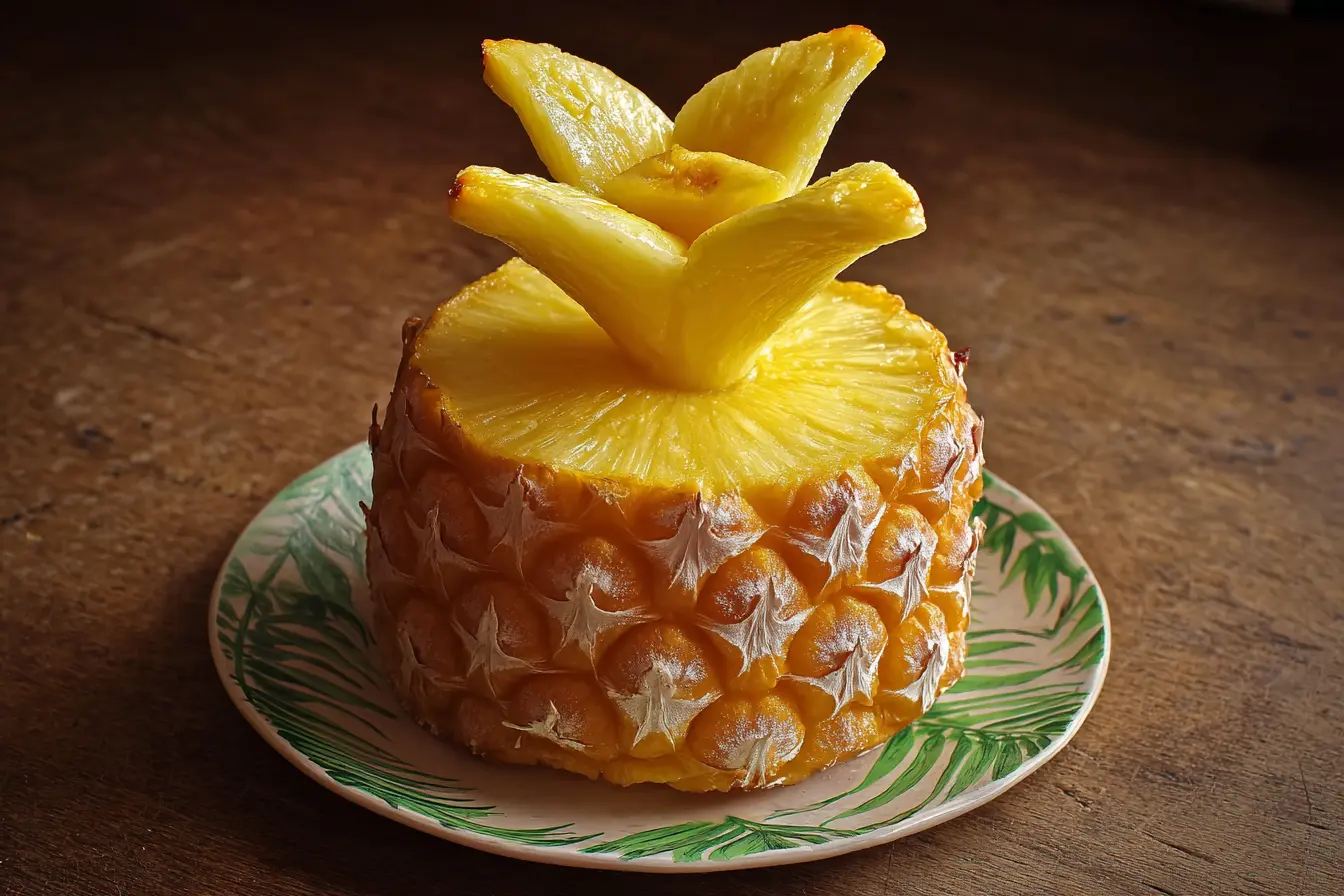 gâteau cœur à l'ananas