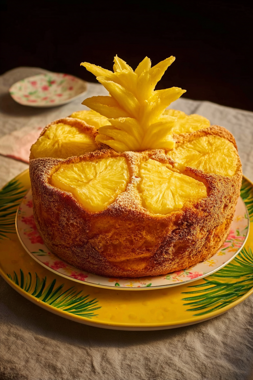 gâteau cœur à l'ananas