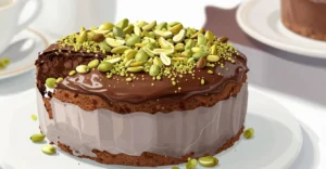 gâteau choco avocat pistaches