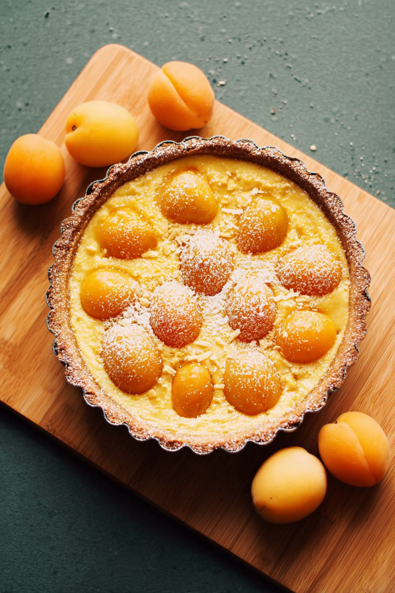 gâteau crémeux sans gluten abricots