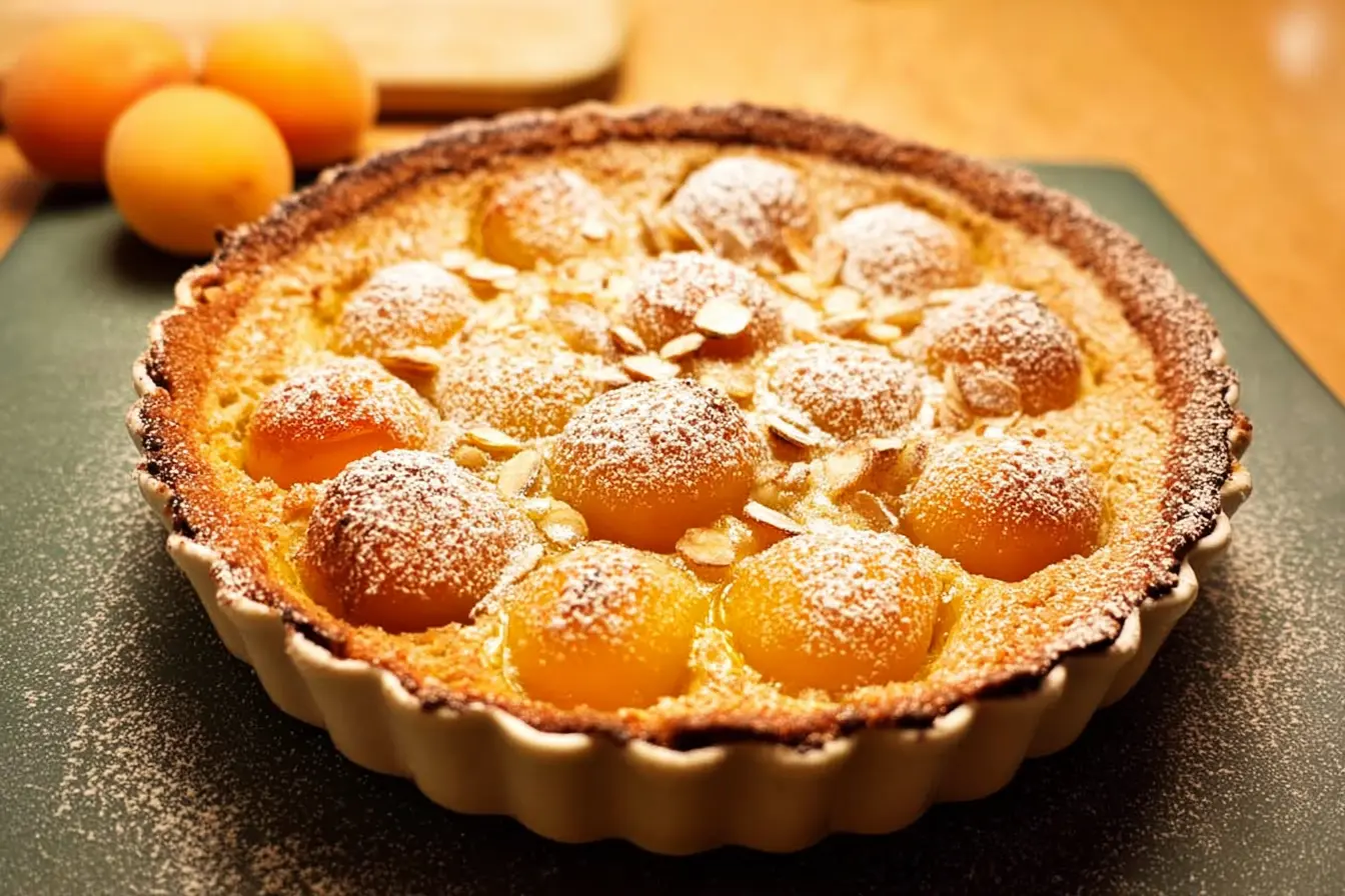 gâteau crémeux sans gluten abricots