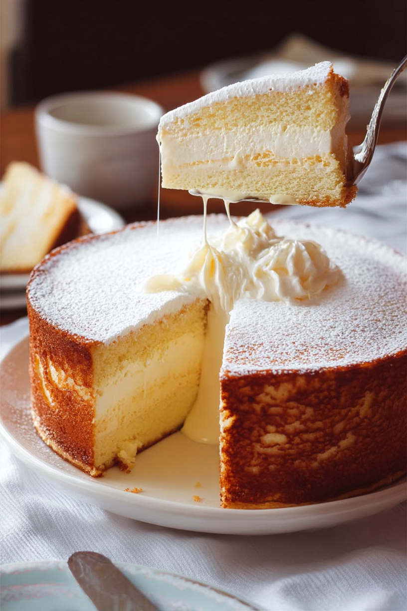 gâteau crémeux vanille