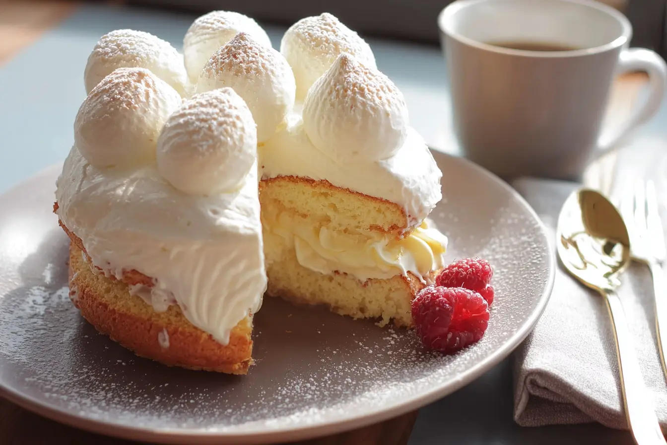gâteau crémeux vanille