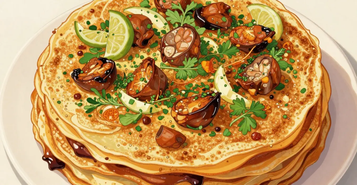 gâteau crêpes foies volaille