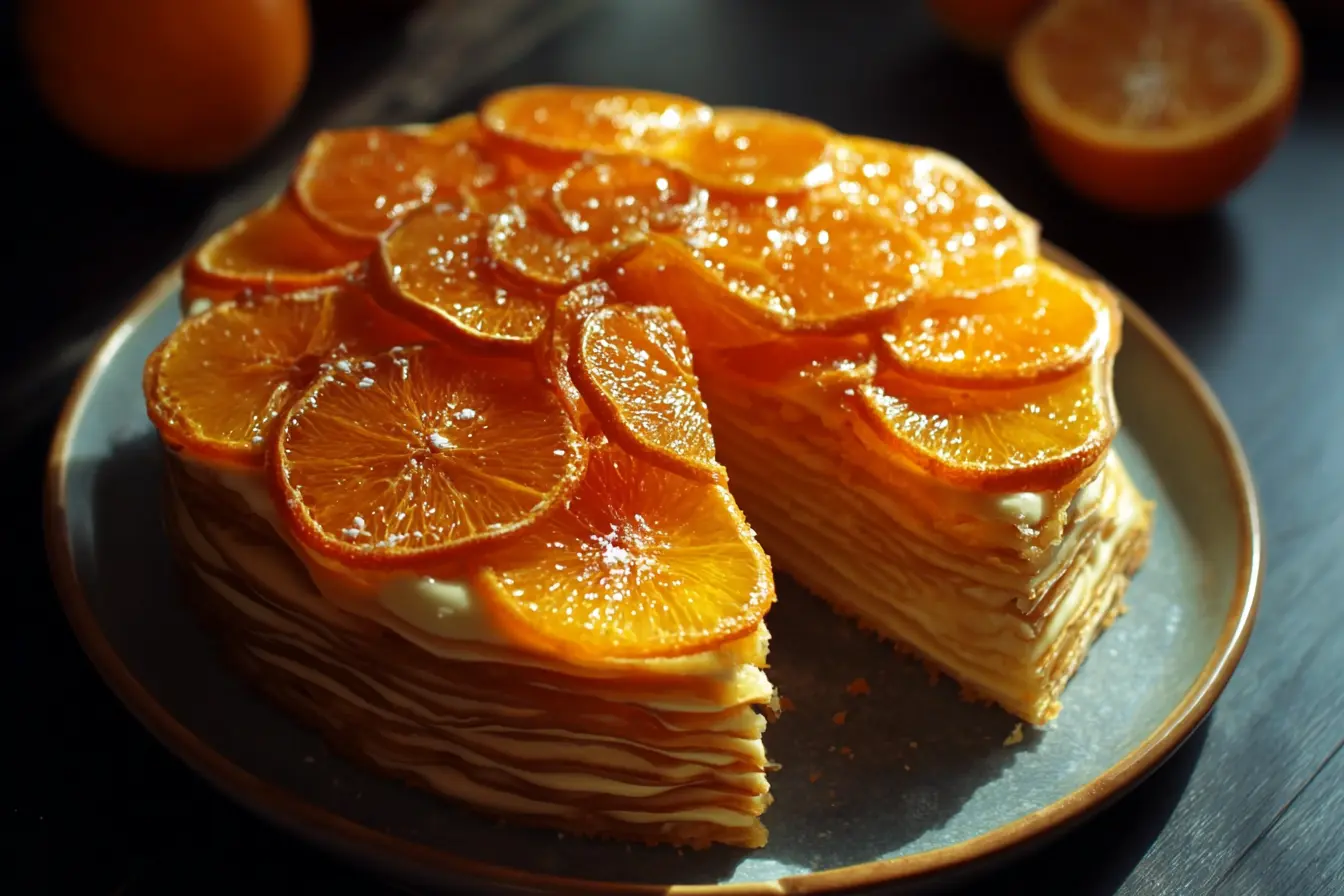 gâteau crêpes l'orange