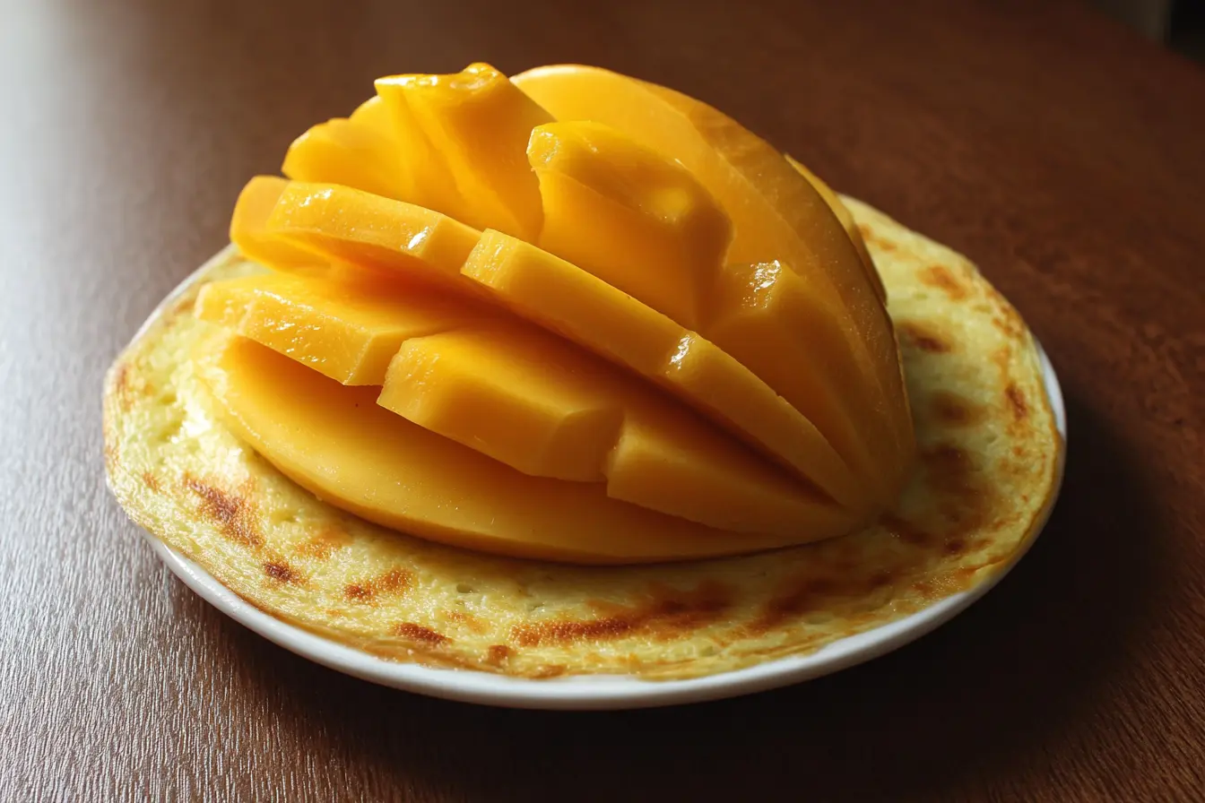 gâteau crêpes mangue