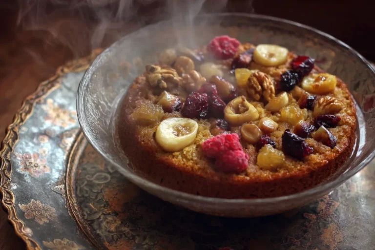 gâteau d'avoine fruits secs vapeur