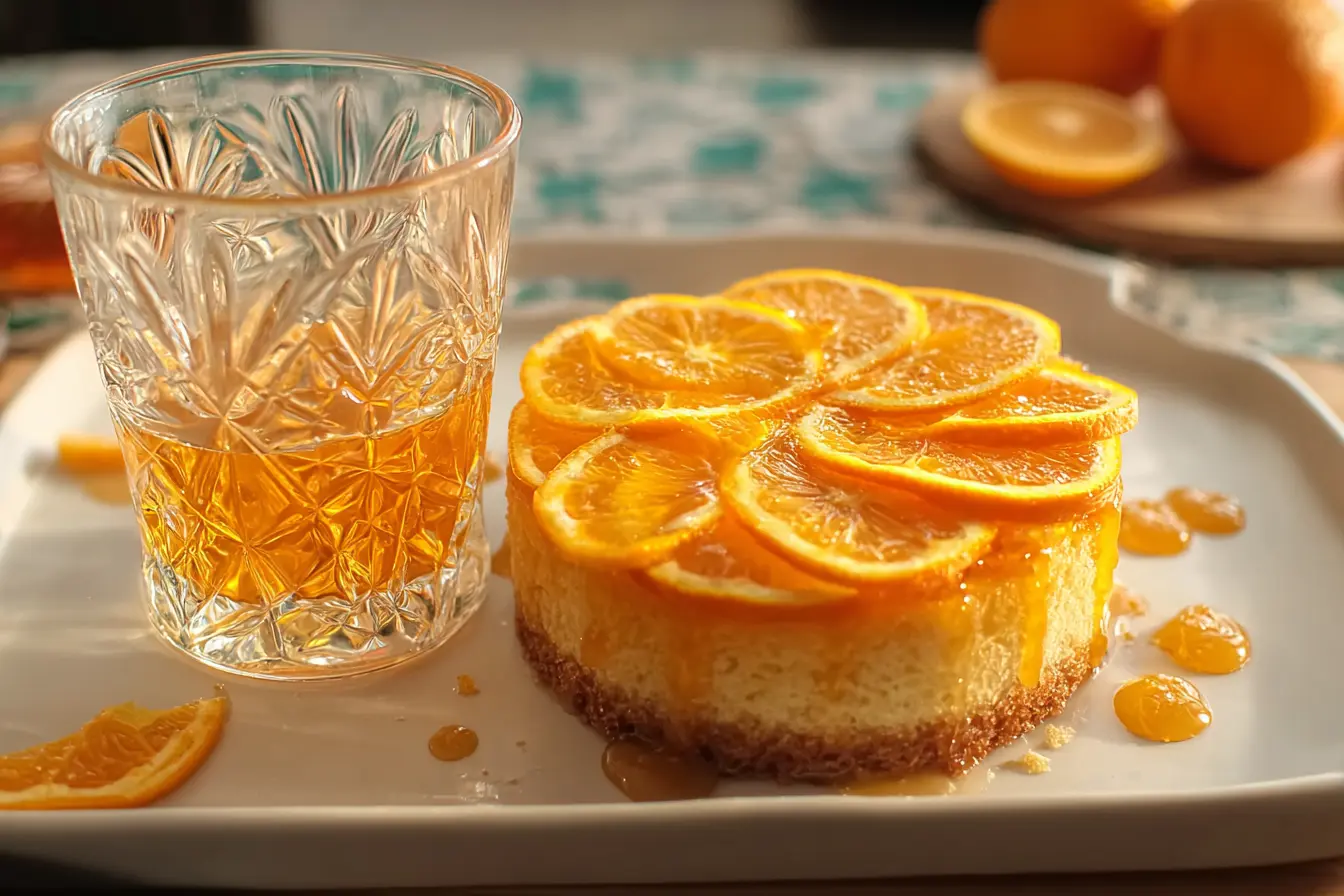 Gâteau et sirop à l'orange