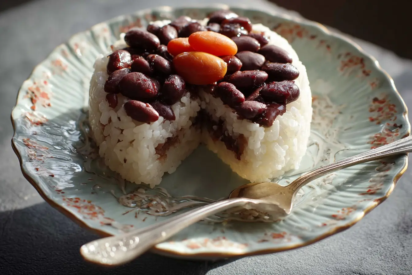gâteau riz pâte haricot azuki
