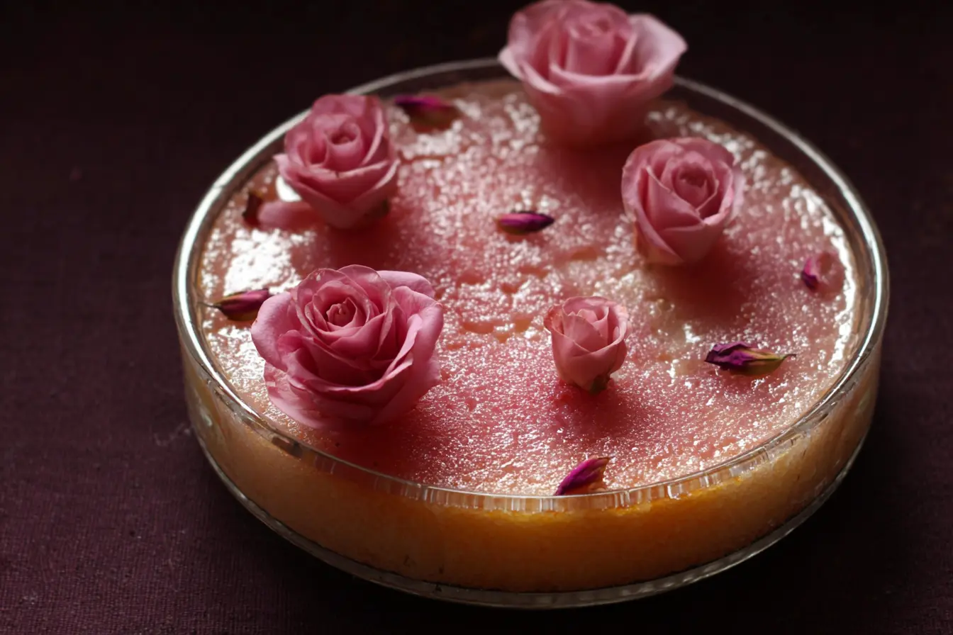 gâteau semoule l'eau rose namoura