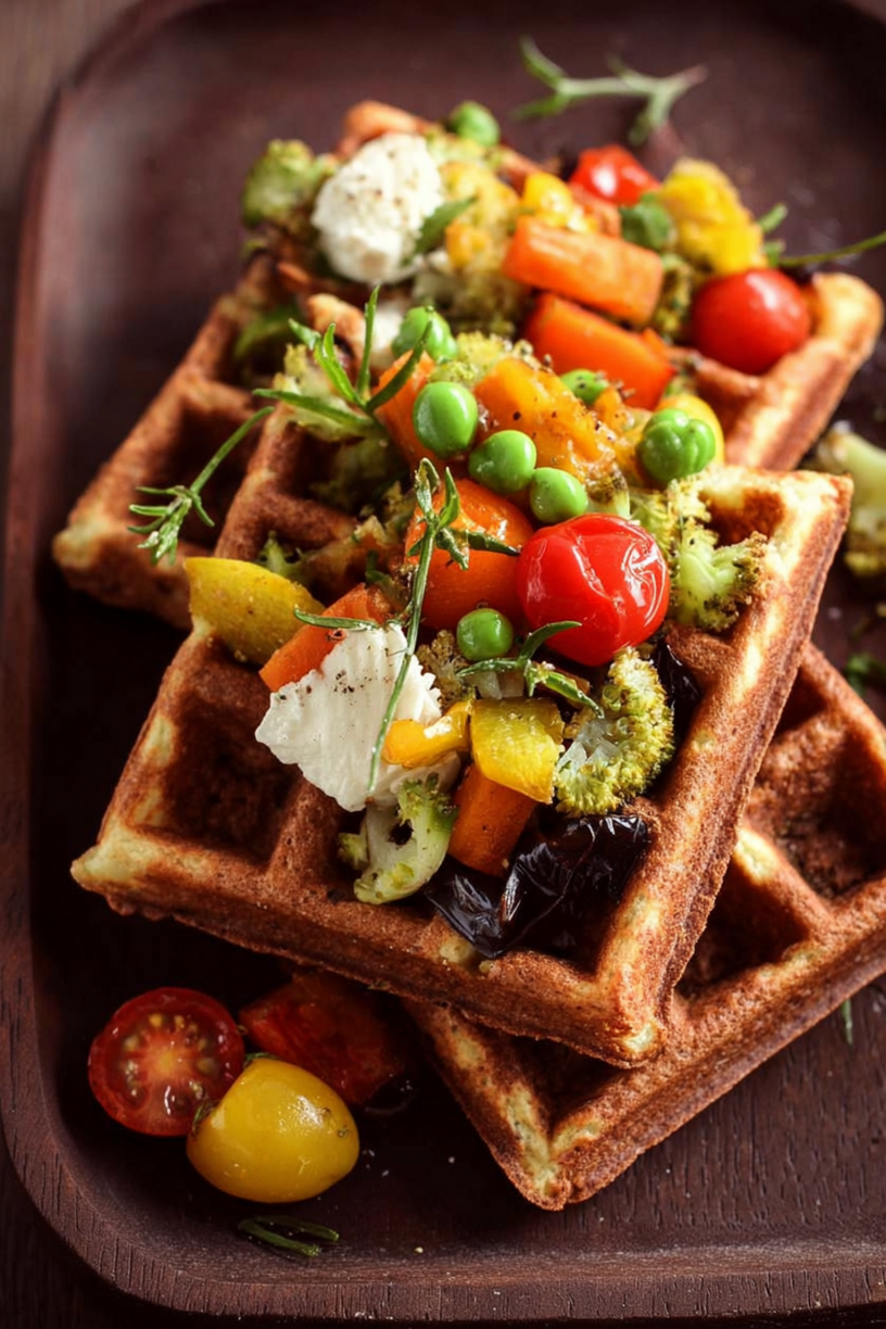 gaufres blé noir petits légumes