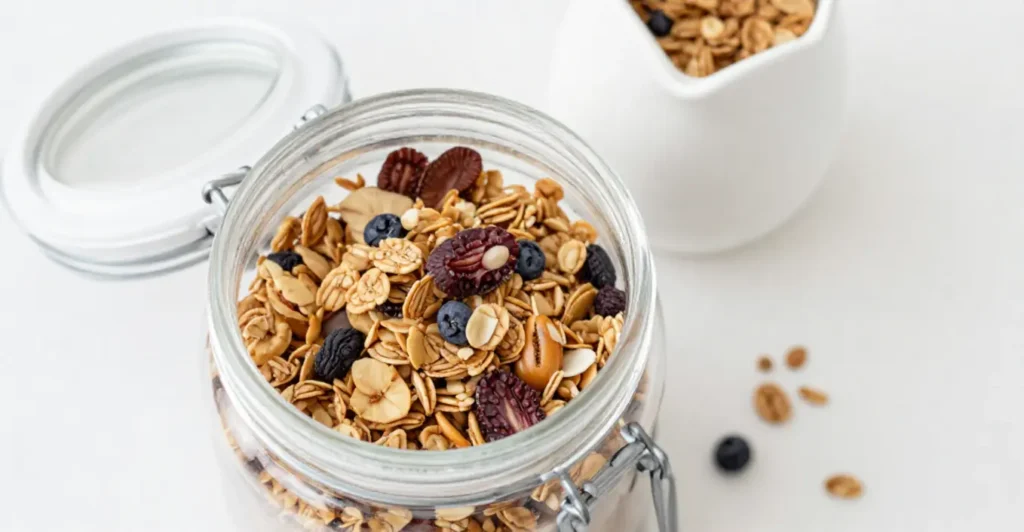 granola céréales complètes noix