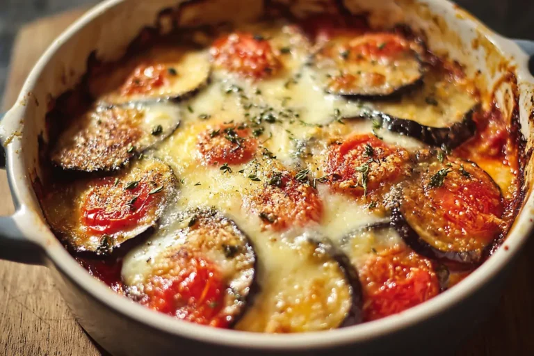 gratin d'aubergines tomates