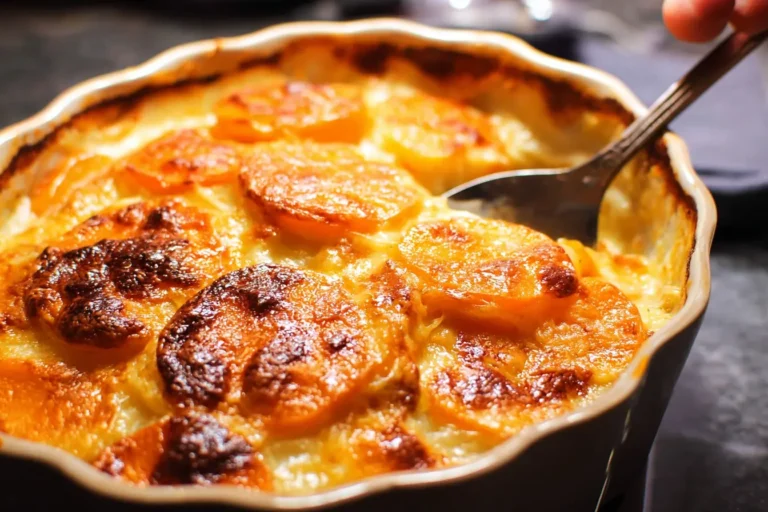 gratin dauphinois patate douce cheddar