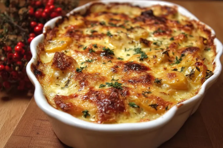 gratin de potiron et châtaignes