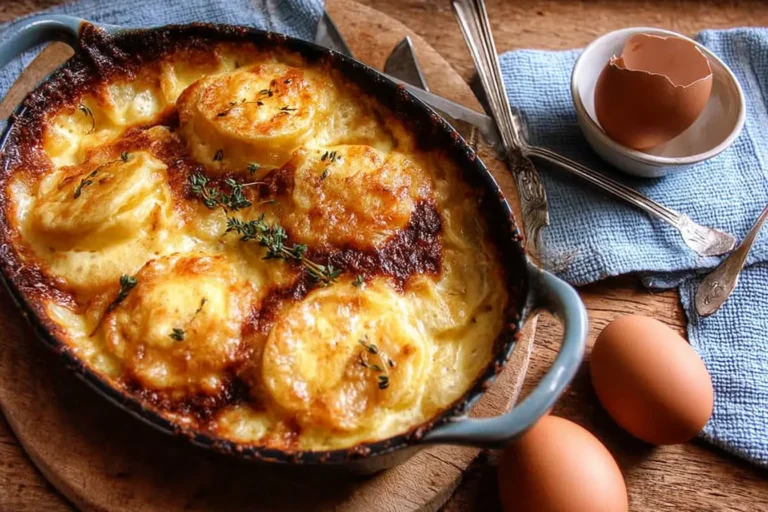 gratin oeufs durs sauce