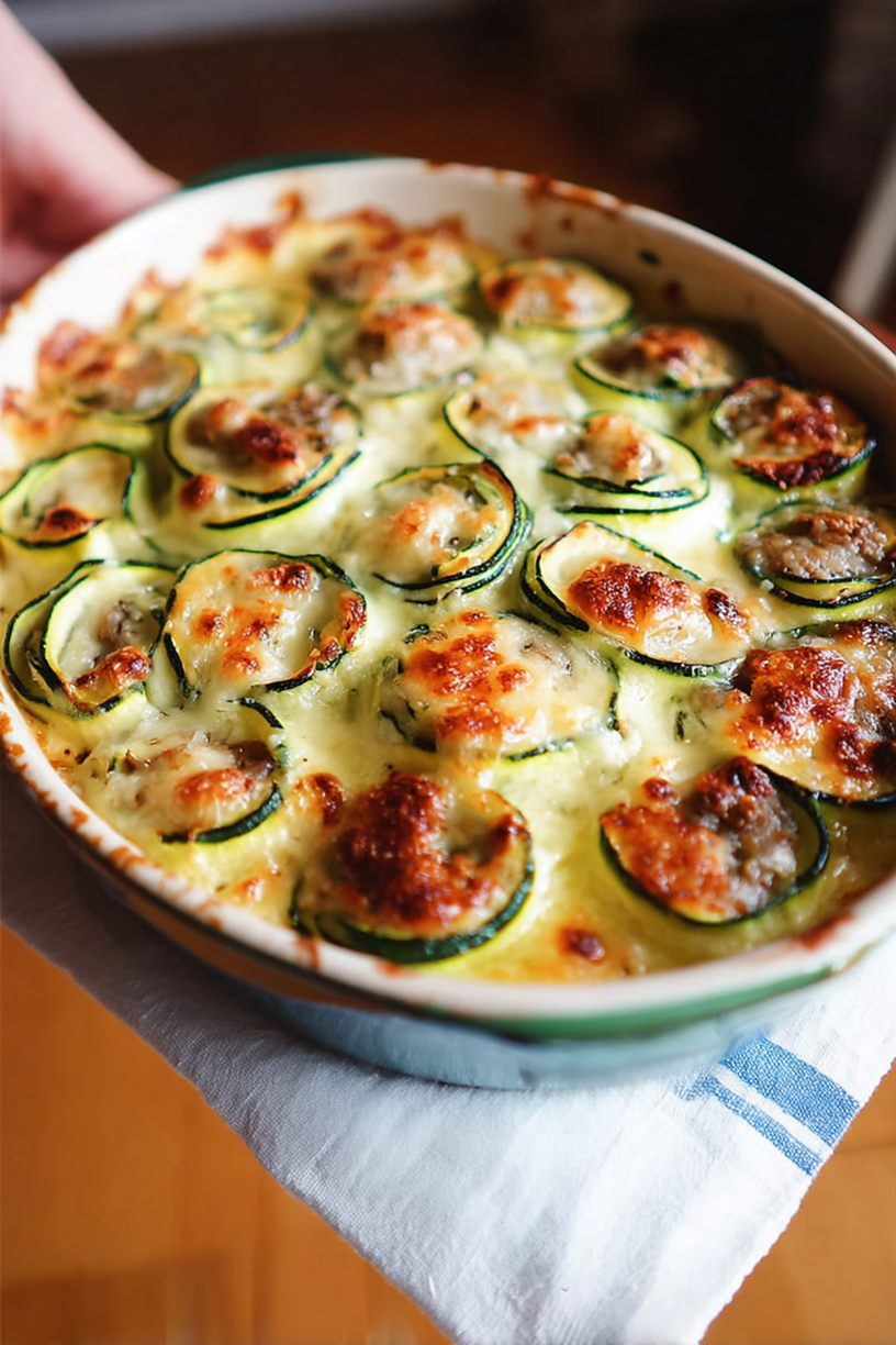 gratin roulés courgette boeuf