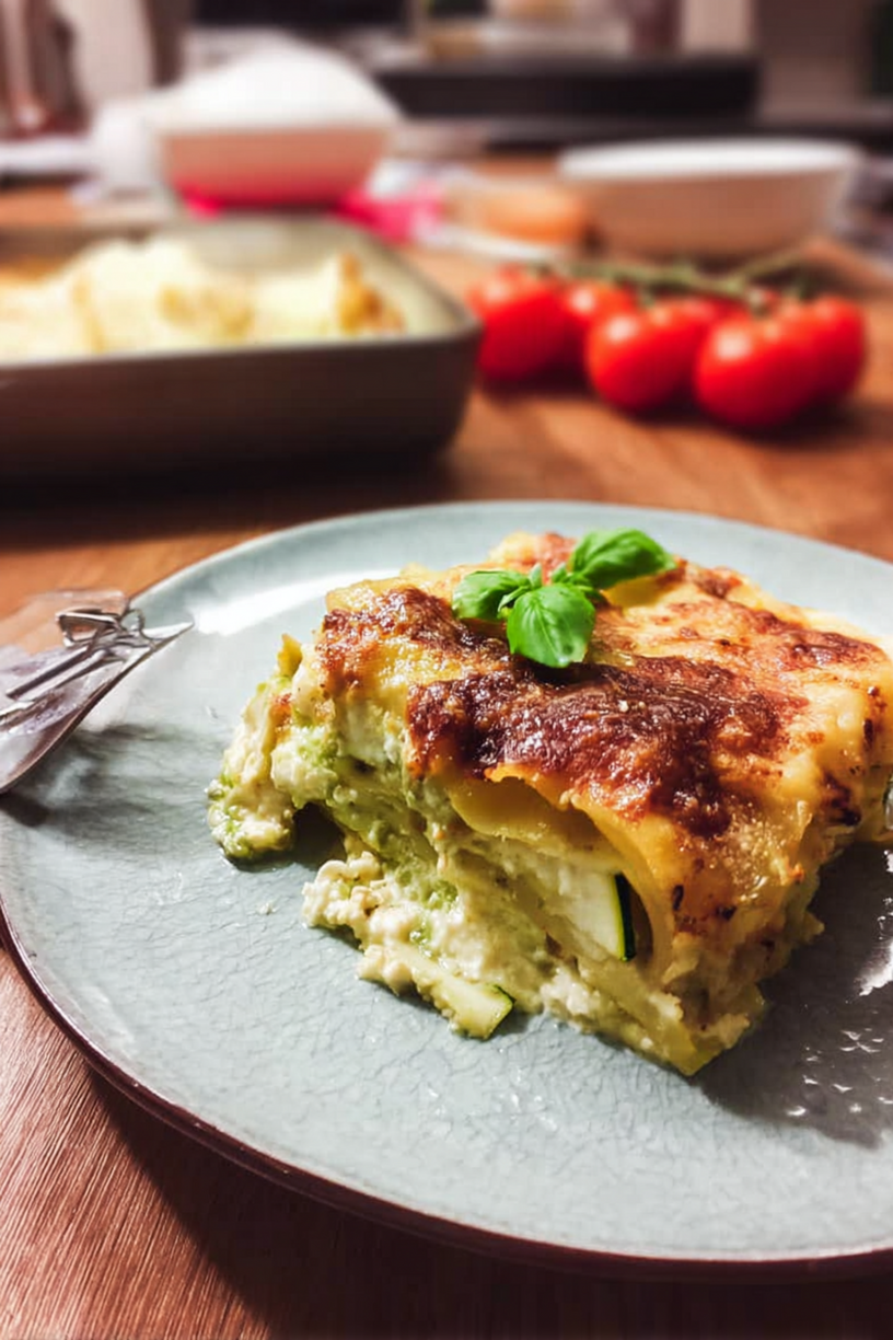 lasagne chèvre courgette
