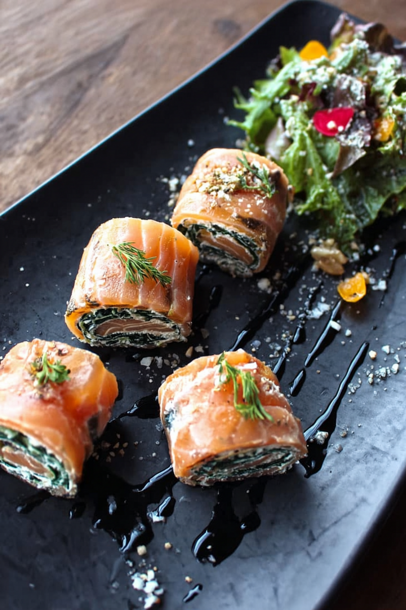 makis bretons saumon fumé salade