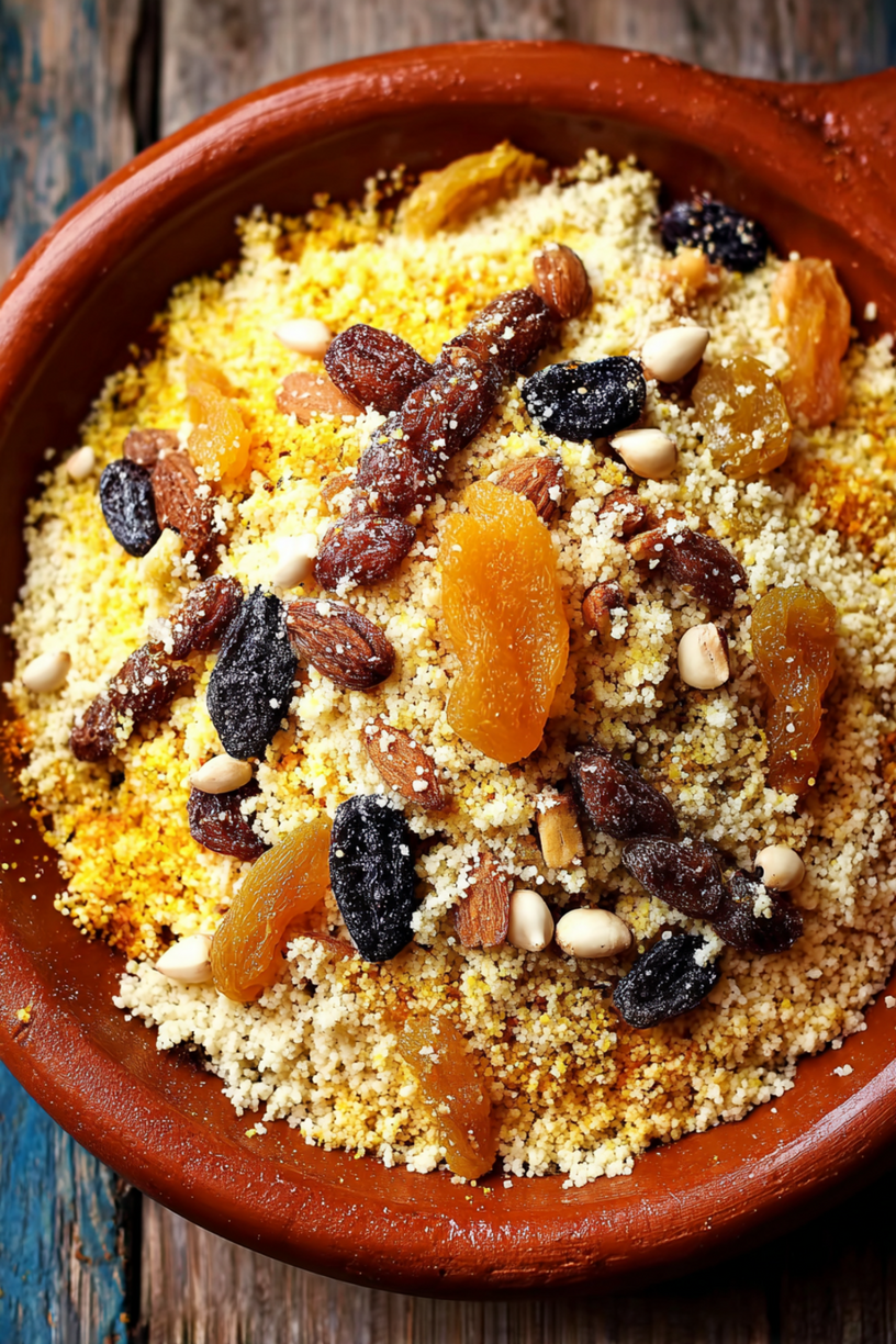 masfouf graines couscous fruits secs
