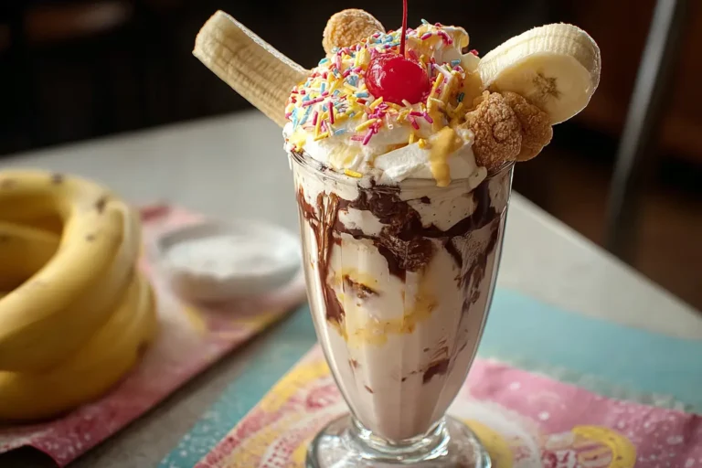 Milkshake banana split