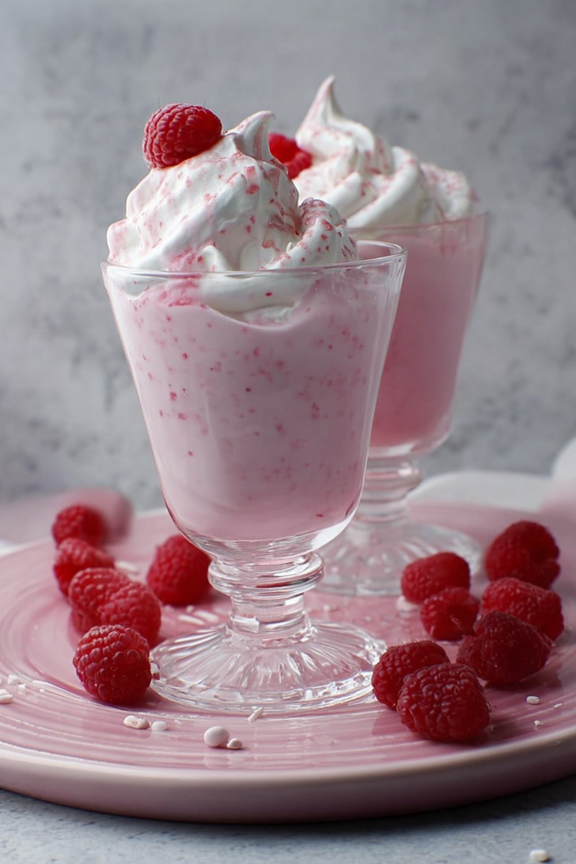 milkshake meringue framboises