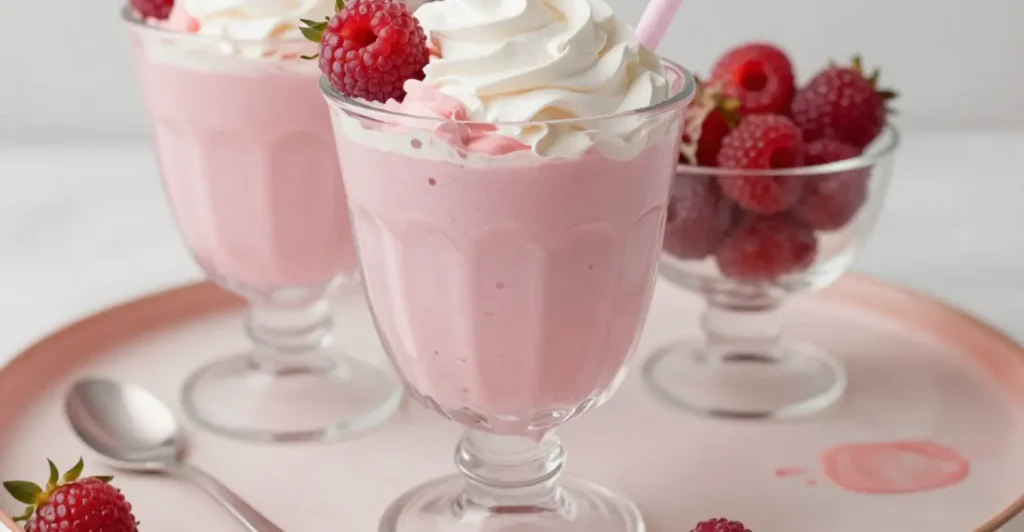 milkshake meringue framboises