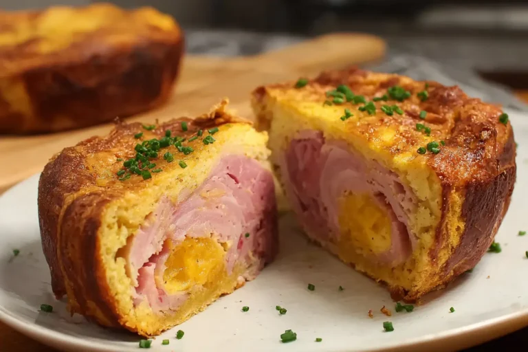 Moelleux au jambon cœur à la moutarde à l'ancienne