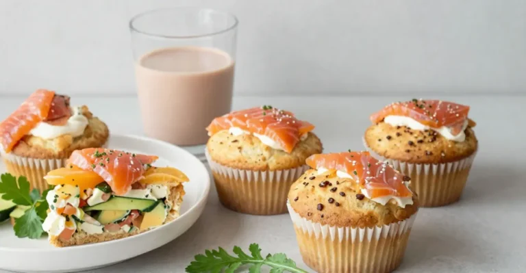 muffins oeufs saumon fumé légumes