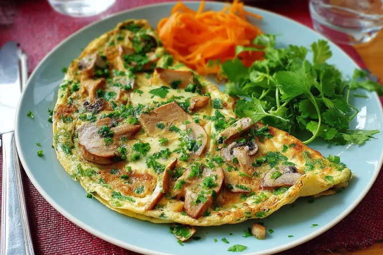 omelette champignons herbes