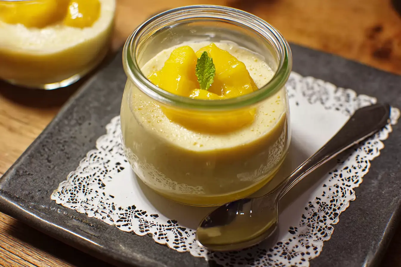 pannacotta foie gras coulis mangue