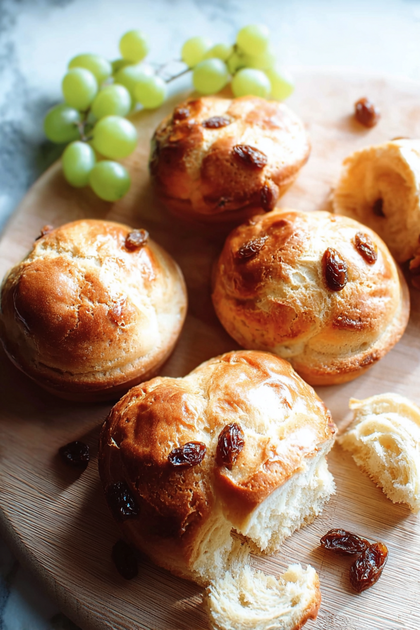 petites brioches raisins craquelin vanille
