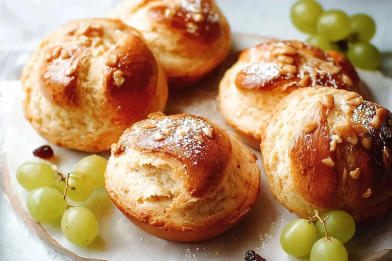 petites brioches raisins craquelin vanille