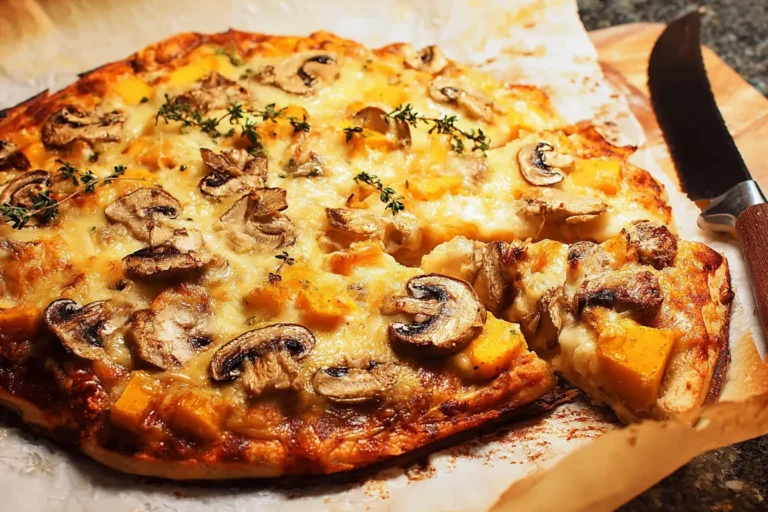 pizza courge champignons fromage raclette