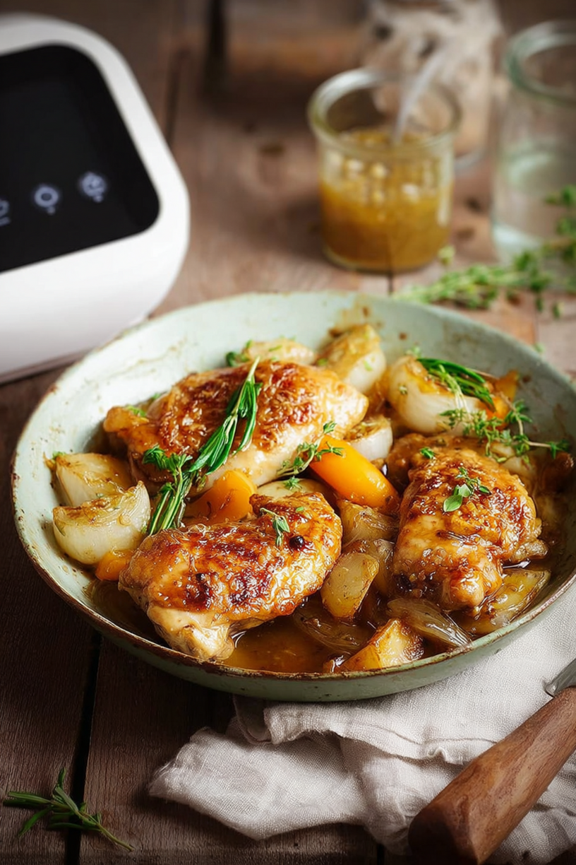 poulet sirop érable moutarde panais