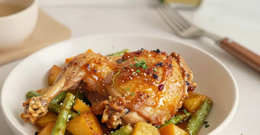 poulet sirop érable moutarde panais