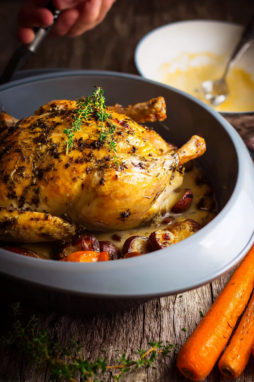 poulet vin jaune vapeur