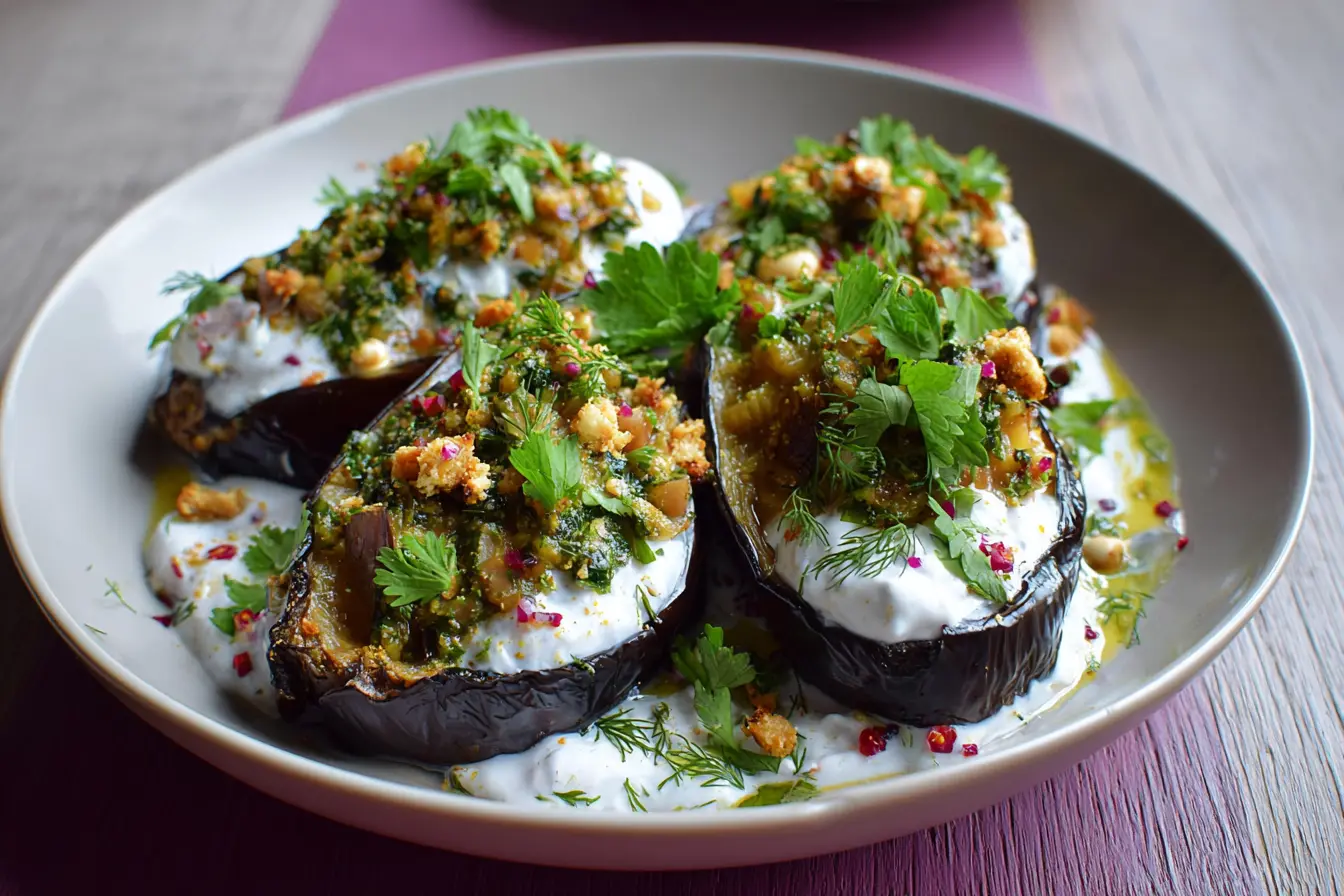 salade d'aubergine yaourt
