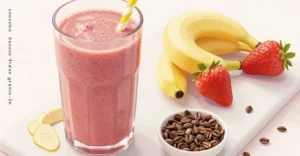 smoothie banane fraise graines lin