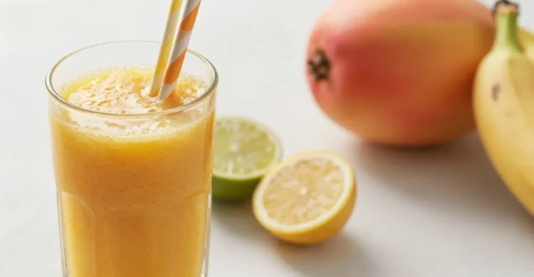 smoothie banane mangue citron vert