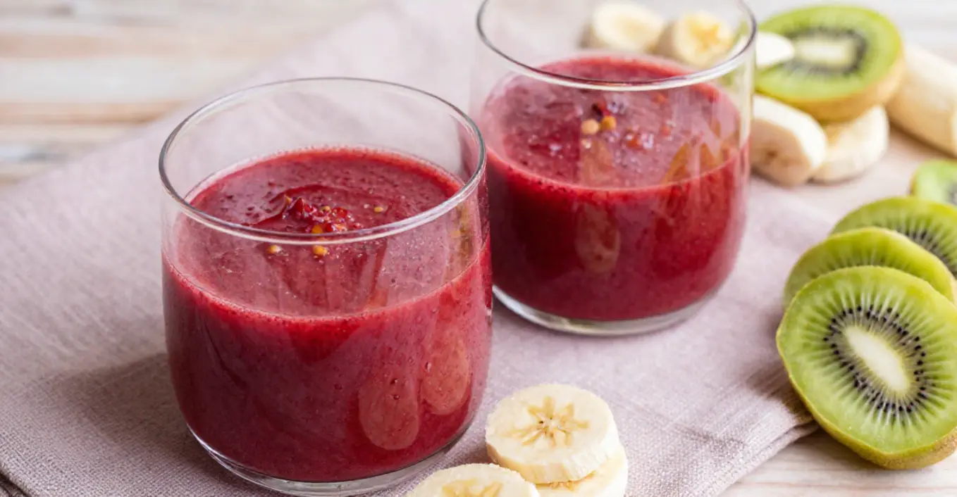 smoothie betterave banane kiwi