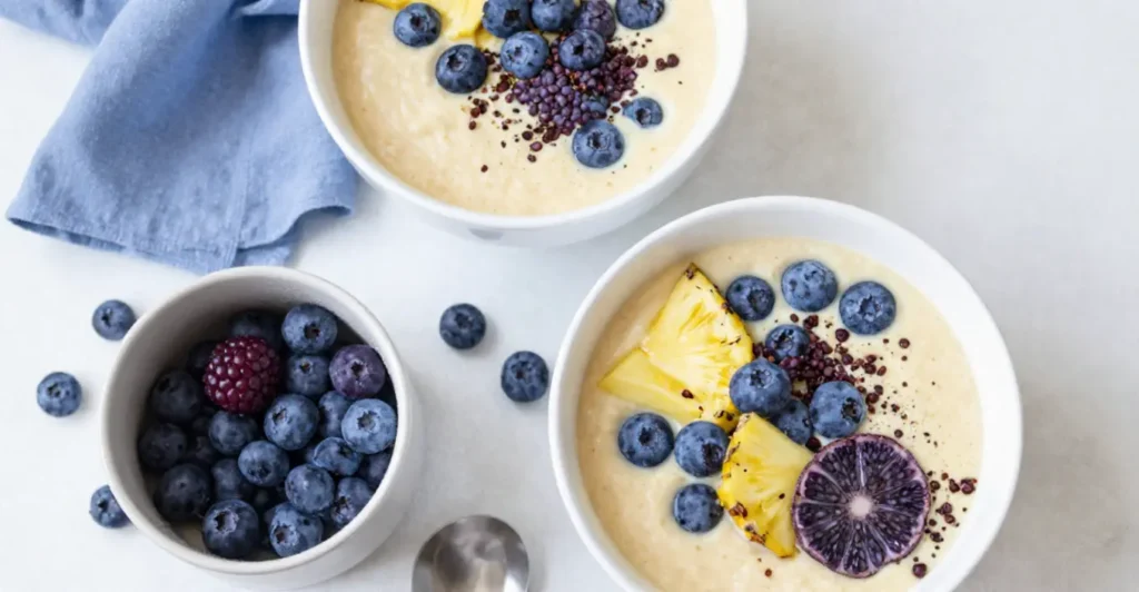 smoothie bowl ananas myrtilles