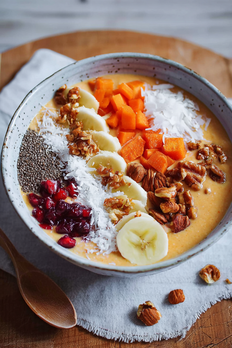 smoothie bowl façon carrot cake