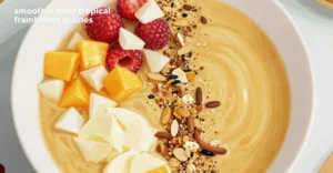 smoothie bowl tropical framboises graines