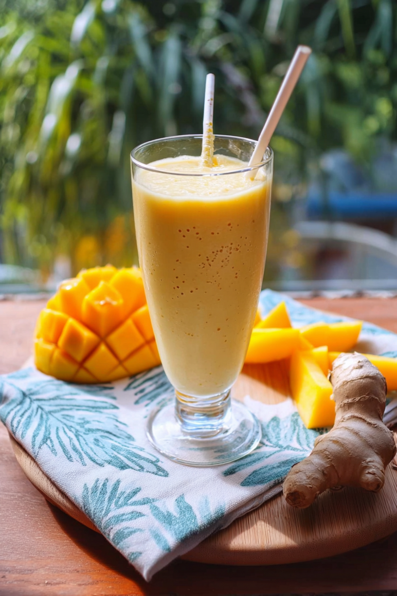 smoothie mangue ananas gingembre