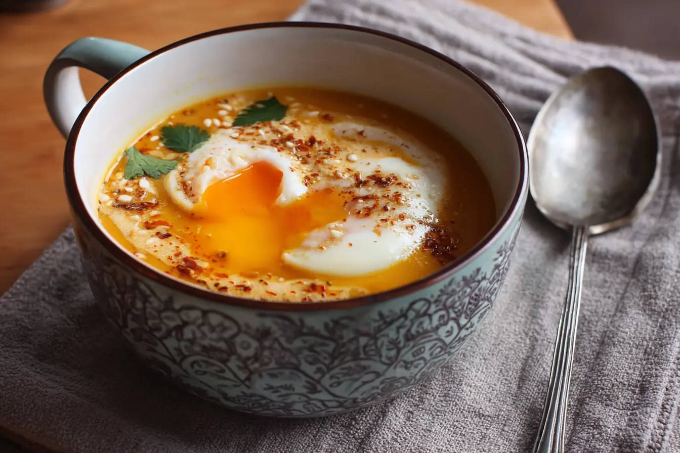 Soupe Butternut Chèvre oeuf